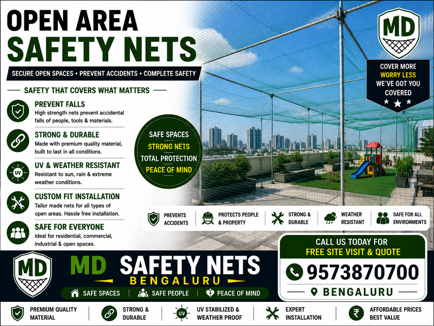 open area safety nets in bengaluru